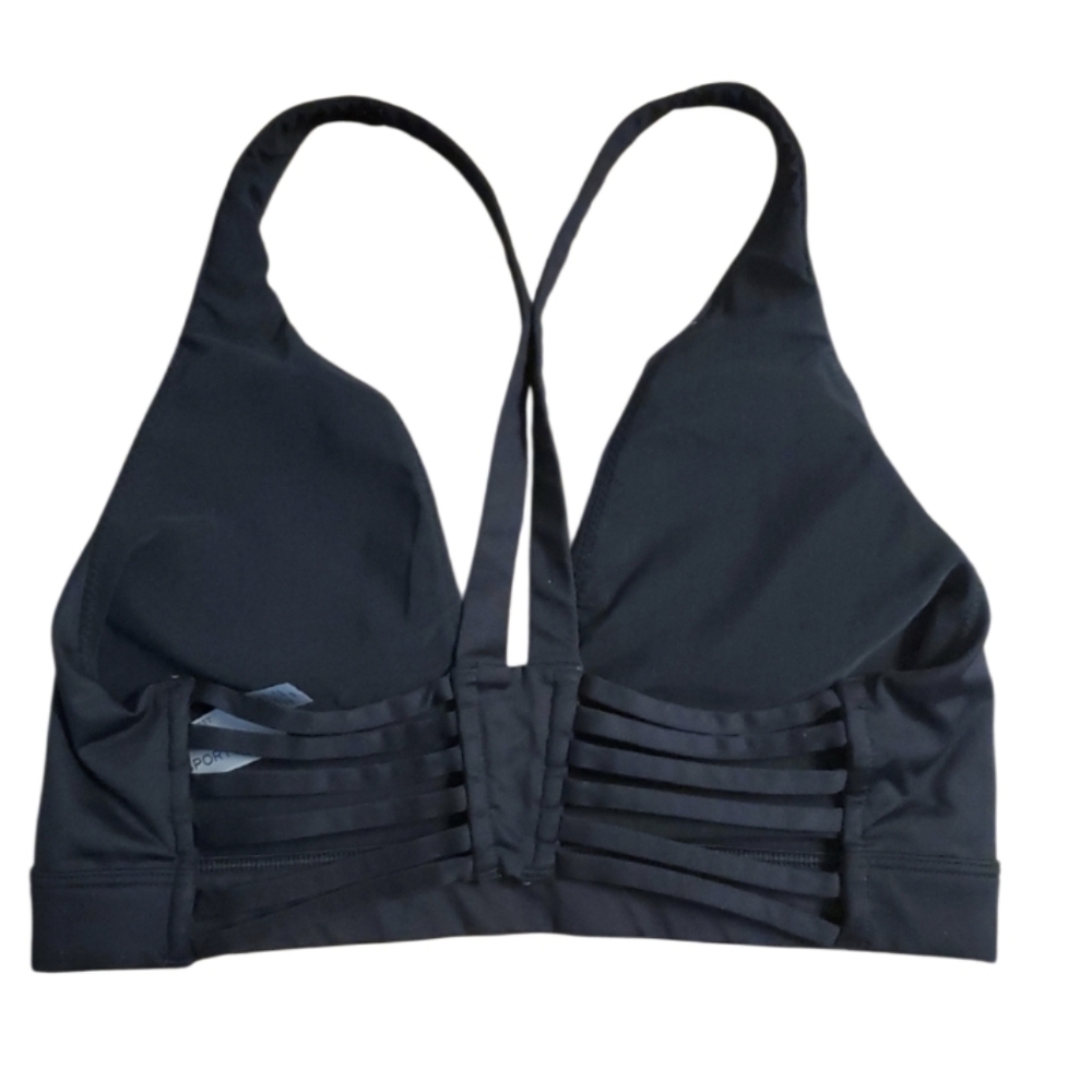 Victoria's Secret‎ VSX Sport Strappy Deep V Black Bra
